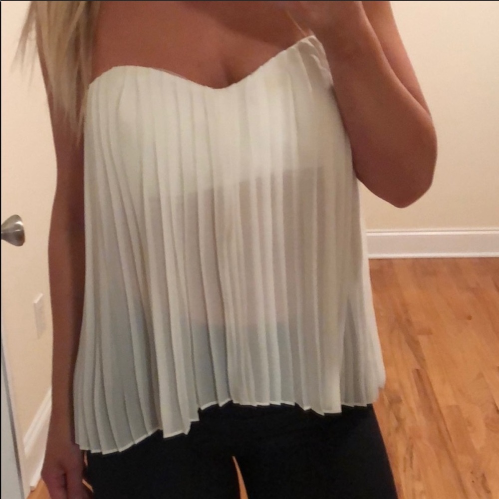 Stylestalker White paneled top with sheer bottom!